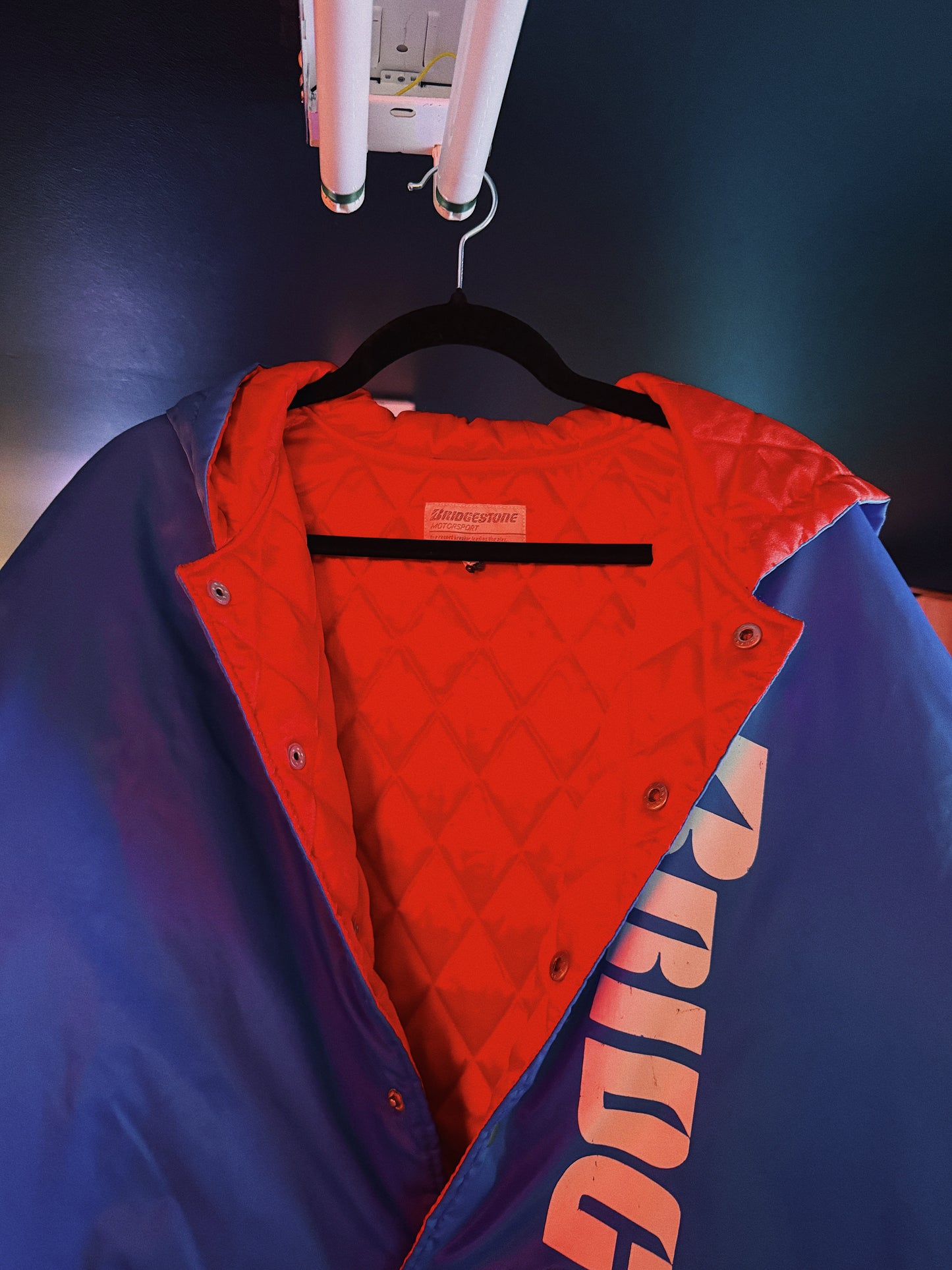Blue Bridgestone Jacket Red Quilt lining (XL)