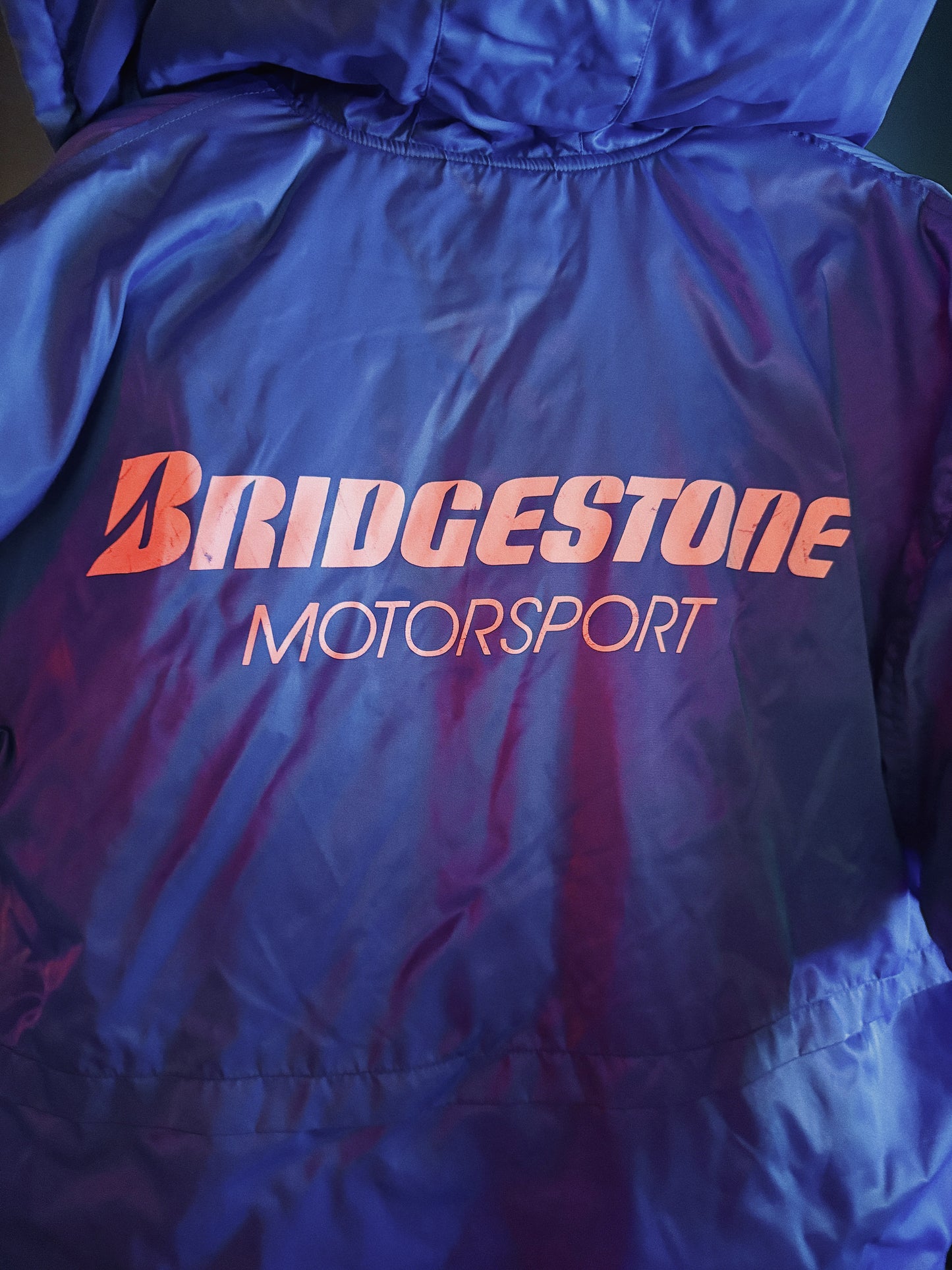 Blue Bridgestone Jacket Red Quilt lining (XL)