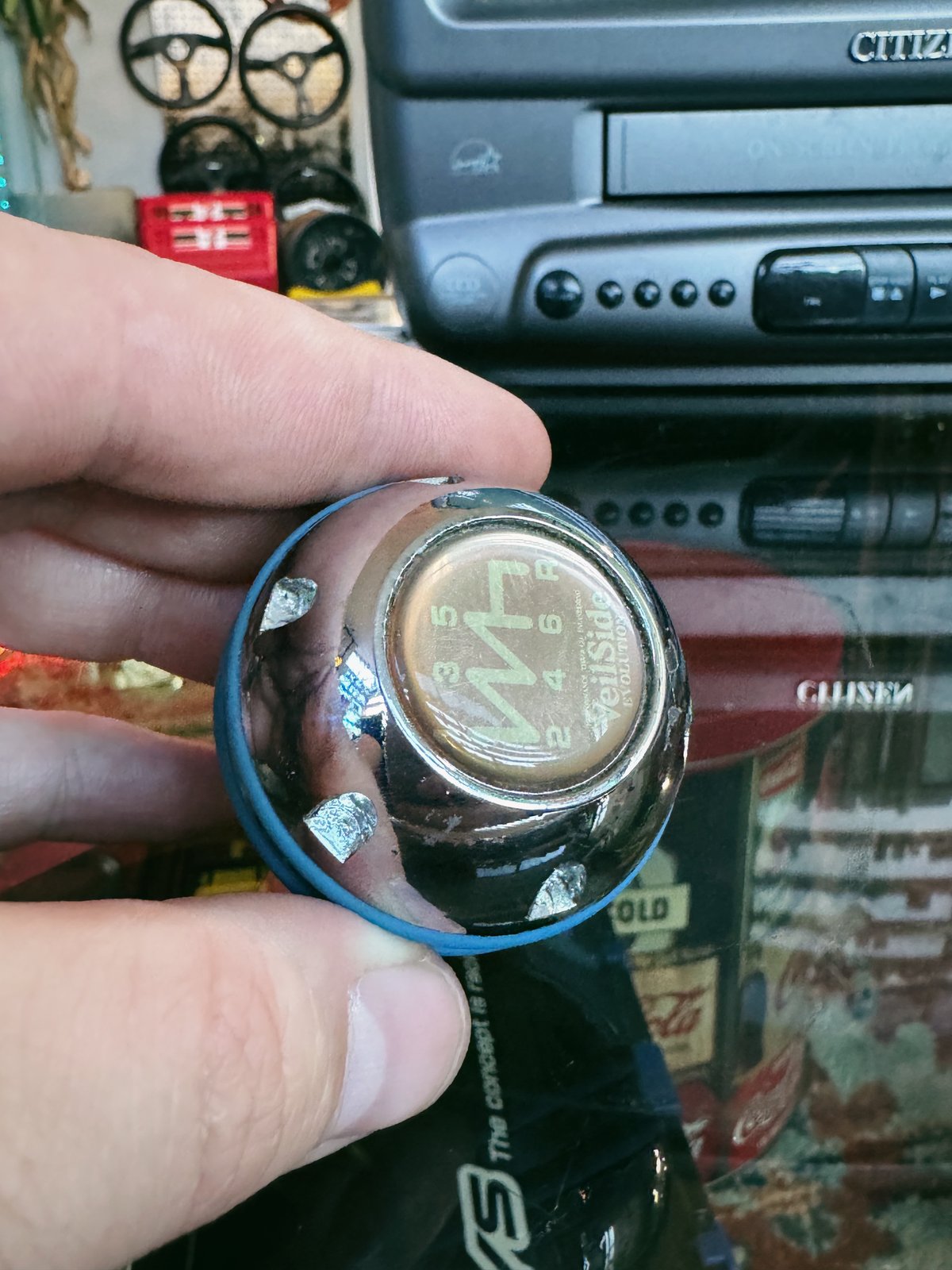 Veilside Blue Round Shift Knob (M12x1.25)