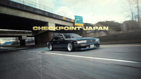 Karly from Checkpoint's kyusha Nissan Laurel rolling shot.
