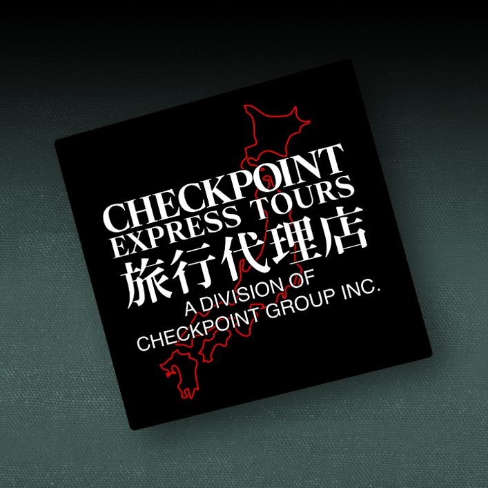 Checkpoint Express Tours logo on a dark background