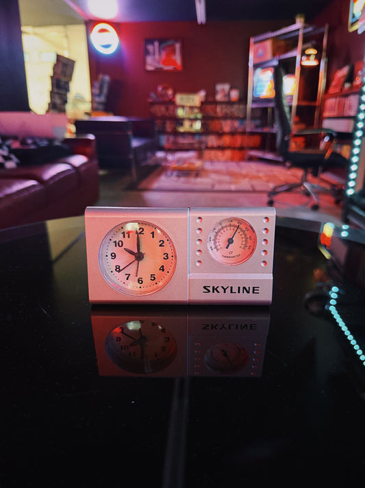 Skyline Mini Clock & Thermometer