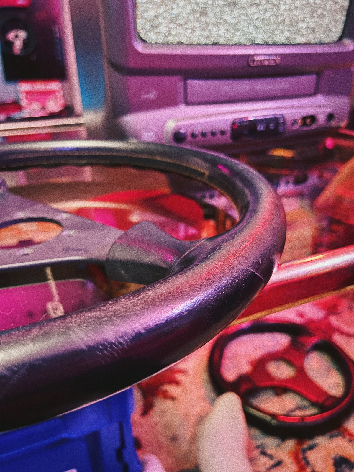 MOMO Black Leather Steering Wheel (350mm)