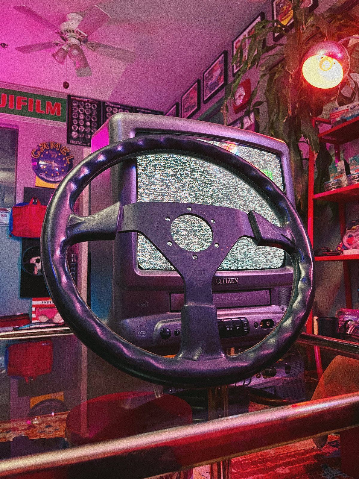 MOMO Black Leather Steering Wheel (350mm)