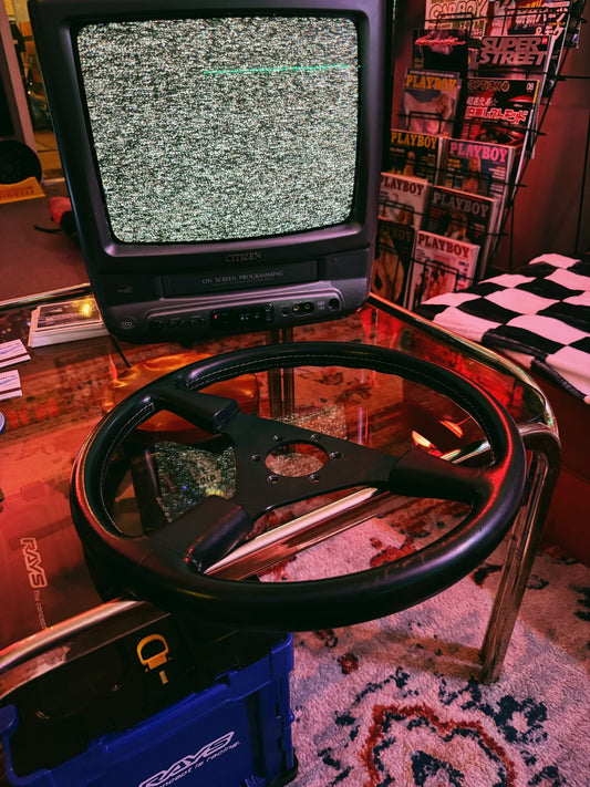 Momo Retro Black Steering Wheel (360MM)