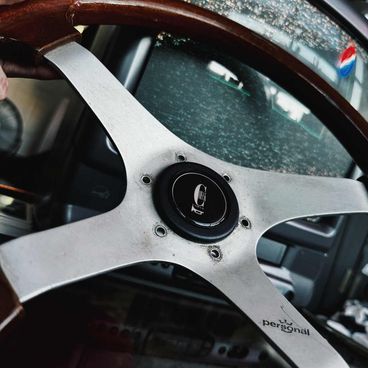 CHECKPOINT Vintage Style Horn Button (Chrome)
